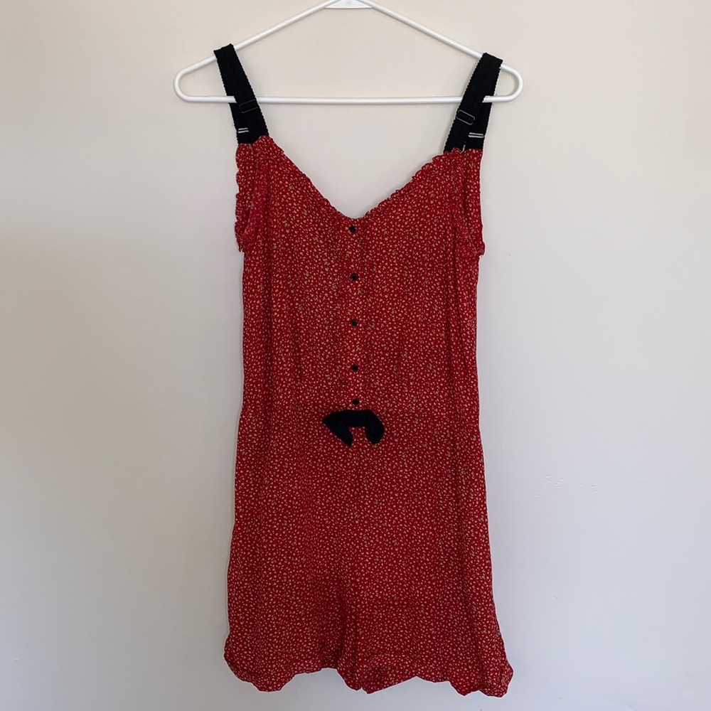 Sandro silk floral romper